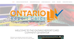 Desktop Screenshot of ontarioreportcards.com