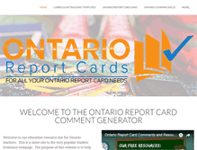 Tablet Screenshot of ontarioreportcards.com